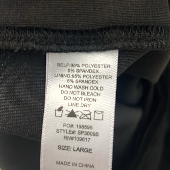 Shinestar Leggings Womens L Black Velvet High Rise Y2K Balletcore - Picture 5 of 5